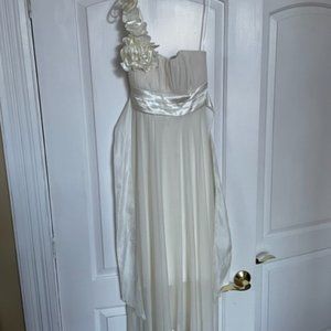 Beautiful white T length dress